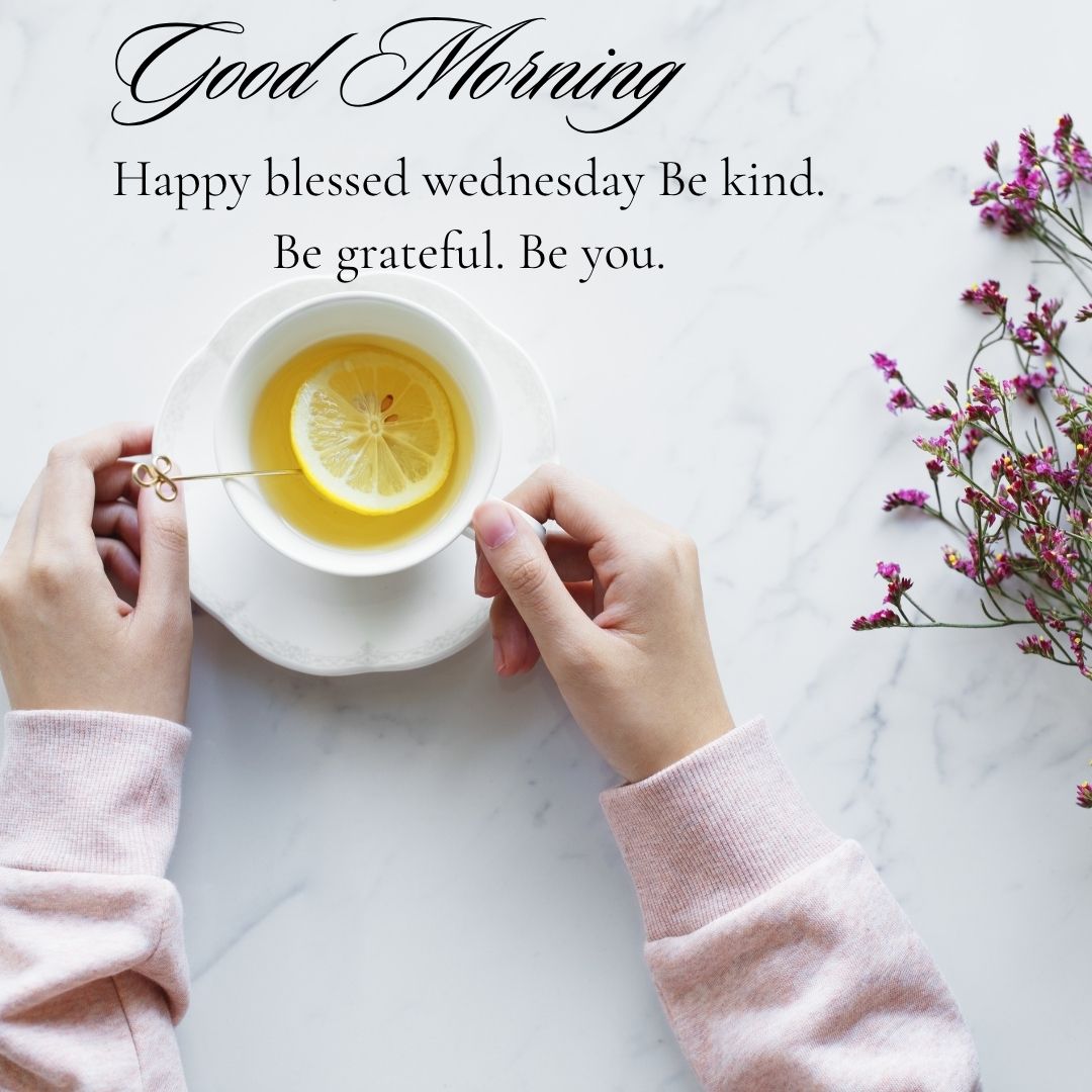 good morning blessed wednesday image wishes for wife with a serene image, celebrating a blessed Wednesday